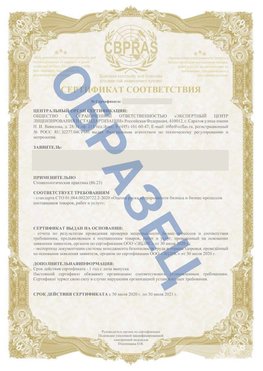 Образец Сертификат СТО 01.064.00220722.2-2020 Забайкальск Сертификат СТО 01.064.00220722.2-2020 