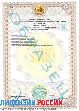 Образец сертификата соответствия (приложение) Забайкальск Сертификат ISO 14001